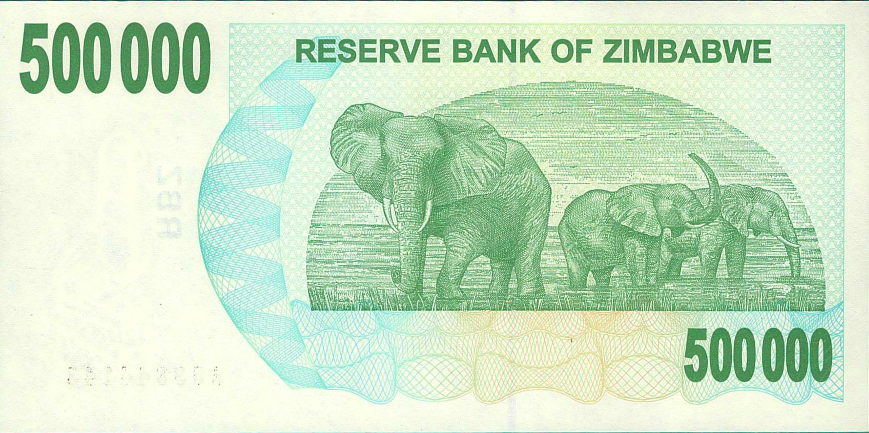 Zimbabwe 500.000 2007 UNC P-51